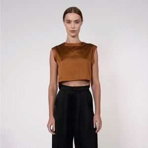 NONchalant Silk Crop Blouse